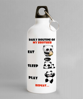Brother's Daily Routine Funny Water Bottle