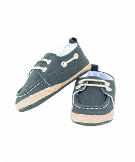 Baby Moo Formal Grey Baby Boat Shoes