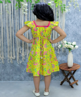 Floral Printe Printed Cotton Tier Summer Frock and Dresses 