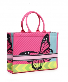 Canvas Striking Butterfly Tote