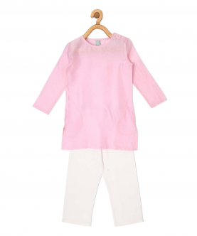 Bubble Pink Kurta Pyjama Set