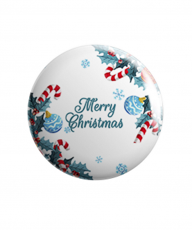Personalised Christmas Candy Button Badge