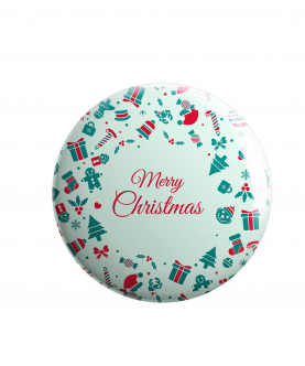 Personalised Merry Christmas Button Badge
