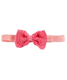 Bow Elastic Hairband - Pink