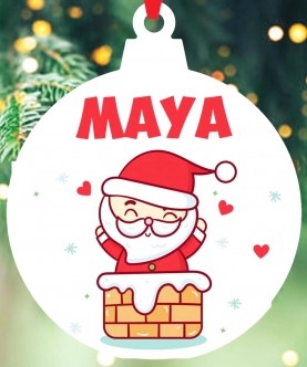 Personalized Christmas Ornaments santa in Chimney