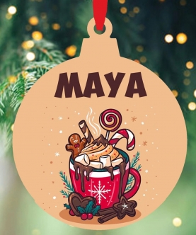 Personalized Christmas Ornaments Hot Chocolate