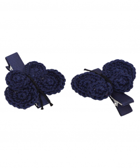 This And That By Vedika Handcrochet Circular Butterfly Alligator Clips-Lavender