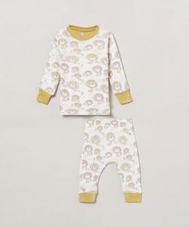 Cocoon Care Bamboo Fabric Full sleeves Pajama set-Mighty Lion
