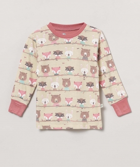 Cocoon Care Bamboo Fabric Full sleeves Pajama set-Woodland friends