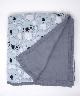 Bamboo Muslin Baby Blanket Swaddle Set-Koala Love