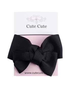 Double large bow clip with knot 