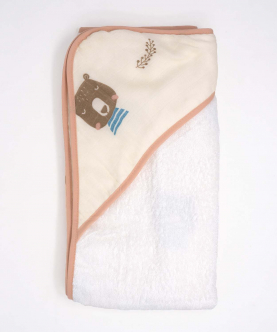 Bamboo Terry Double Sided Hooded Towel-Woodland Friends