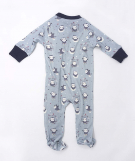 Baby Bamboo Footed Sleepsuit-Wise Owl