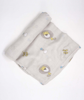 Bamboo Muslin Swaddle-Mighty Lion