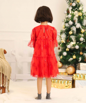 Charming Short Sleeve Red Party Dress