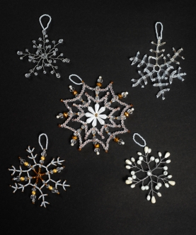 Snowflake Wintersweet Ornament-Set Of 5