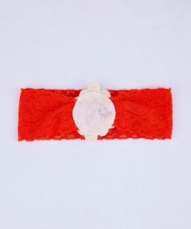 Pink Lace Pearl Headband For Baby Girls