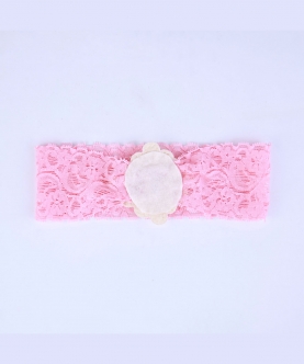 Red Lace Pearl Headband For Baby Girls