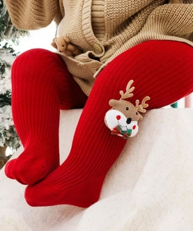 Christmas Reindeer Red & Gold Stockings For Christmas Party