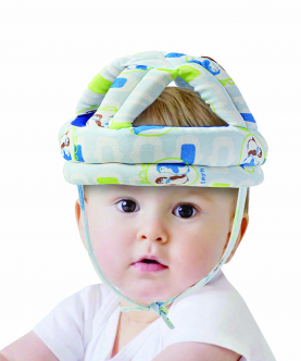 Baby Moo Penguin Blue Cushioned Safety Helmet