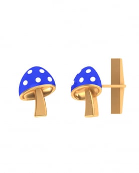 Cciki Musive Mushroom with Dots Cufflink in Sterling  Silver