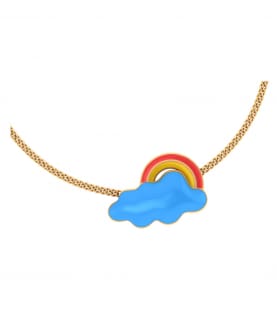 Cciki Rainbow & Cloud Sterling Silver Necklace
