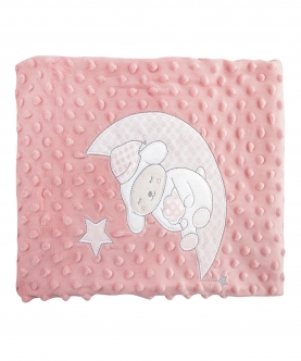Baby Moo Your Star is Born Pink Bubble Blanket