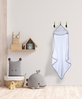 Baby Moo Elephant Grey Hooded Towel