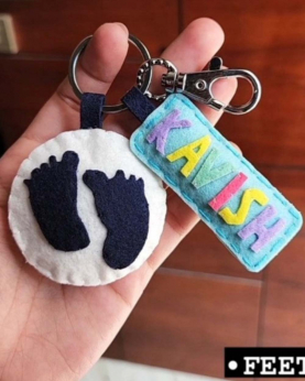 Character With Name Keychain-Feet