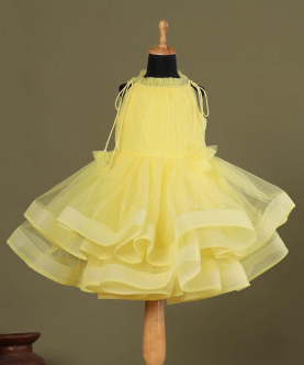Yellow Double Layered Dress