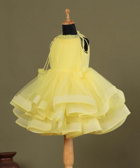 Yellow Double Layered Dress