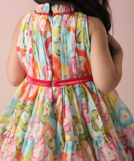 Multicolour Chanderi Dress
