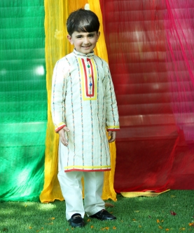 Colorful Embroidered Kurta Set For Boys