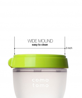 Comotomo Silicone Feeding Bottle 250ml, Green