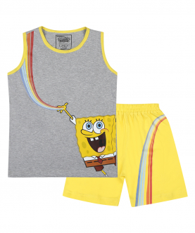 Crazy Spongebob Vest And Boxer Set