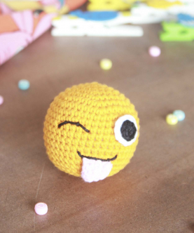 Handmade Crochet Emoji Ponytail Holders 