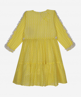 Countryside Charm Dress Yellow And Tiny Clouds