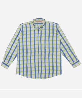 Classique Shirt Green And Blue Checkers