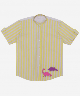 Classique Shirt Lavender And Yellow Stripes