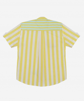 Classique Shirt Yellow And White Stripes