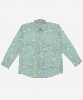Classique Shirt Scattered Dots And Dinosaurs