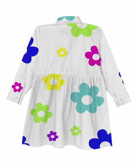 Candy Swirl Shirt Dress Multi-Colour Flowers