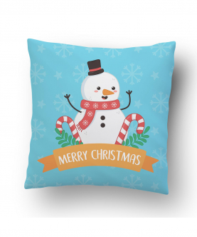 Personalised Snow Man Cushion Cover