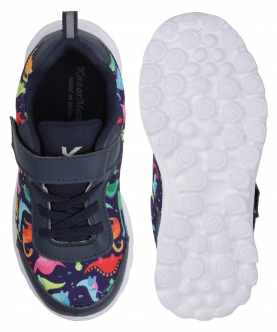 KazarMax Boy's Navy Multicolour Dinosaur Printed Comfortable Sports Sneakers