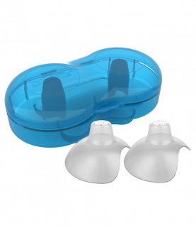 Dr. Brown's Nipple Shields 2-Pack With Sterilizer Case-Size 1