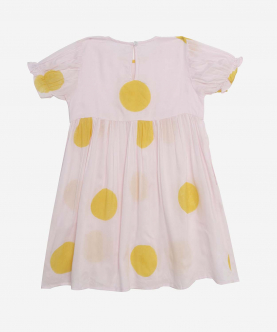 Daffodil Dress Light Pink And Yellow Polka Dots