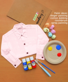 DIY Holi Shirt Kit for Toddlers - Light Pink