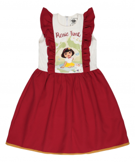 Dora Picnic Time Red Frill Dress