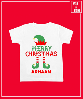 Elf Wishing Merry Christmas T-shirt