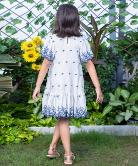 Shifali Embroidery A-Line Tiered Dress